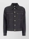 Bottega Veneta Denim Jacket Collared Chest Pockets In Blue