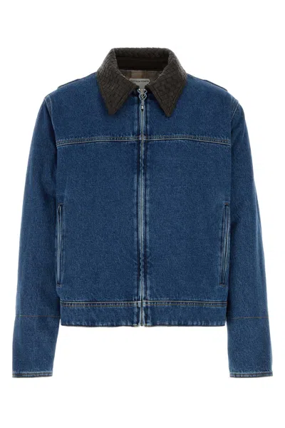 Bottega Veneta Denim Jacket For Men In Blue