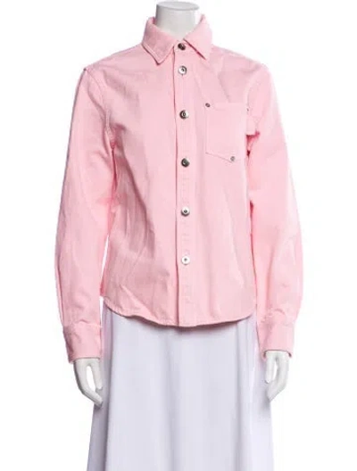 Pre-owned Bottega Veneta Denim Jacket In Pink