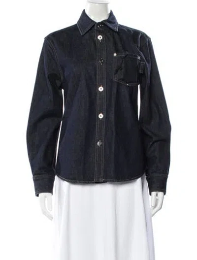 Pre-owned Bottega Veneta Denim Jacket W/ Tags In Blue