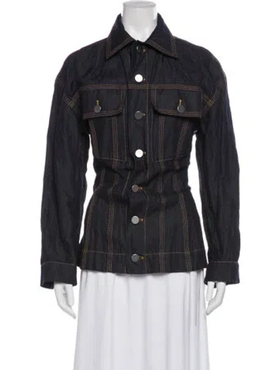 Pre-owned Bottega Veneta Denim Jacket W/ Tags In Gray