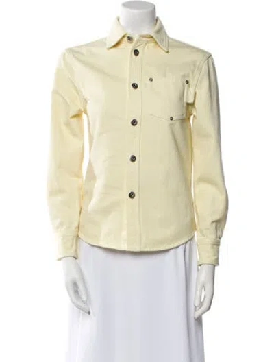 Pre-owned Bottega Veneta Denim Jacket In Yellow