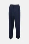 Bottega Veneta Tailored Long Trousers With Side Pockets And Zip Fastening In Blue