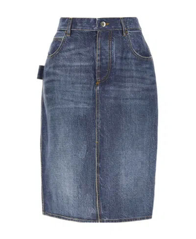 BOTTEGA VENETA BOTTEGA VENETA DENIM MIDI SKIRT
