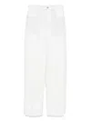 Bottega Veneta Denim Wide Leg Trousers Clothing In White