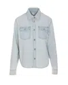 Bottega Veneta Denim Shirt In Blue