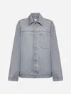 Bottega Veneta Light Grey Oversize Jacket In Light Grey