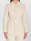 Bottega Veneta Denim Shirt With Chest Patch Pocket In Gold