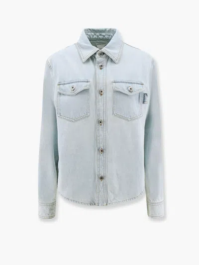 BOTTEGA VENETA DENIM SHIRT WITH EXTRA BLEACH WASH