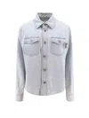 Bottega Veneta Denim Shirt With Extra Bleach Wash In Blue