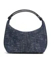 Bottega Veneta Denim Shoulder Bag In Grey