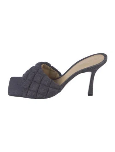 Pre-owned Bottega Veneta Denim Slides In Blue