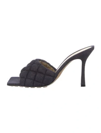 Pre-owned Bottega Veneta Denim Slides In Blue