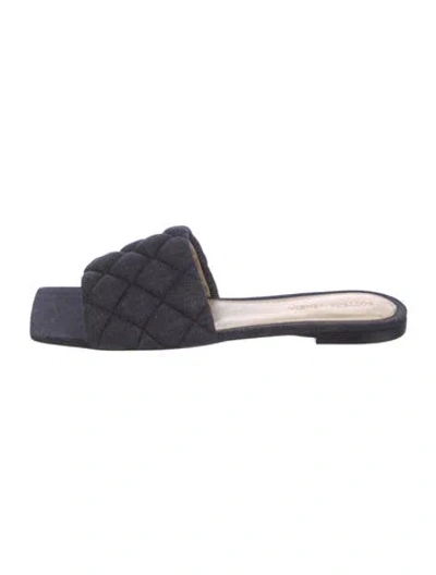 Pre-owned Bottega Veneta Denim Slides W/ Tags In Blue