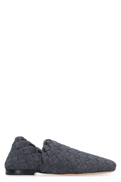 Bottega Veneta Denim Slippers In Blue