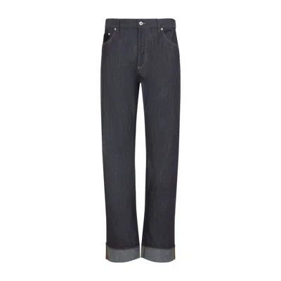Bottega Veneta Denim Trousers Men In Blue