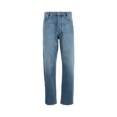 Pre-owned Bottega Veneta Denim Trousers 'mid Blue' | Men's Size 52