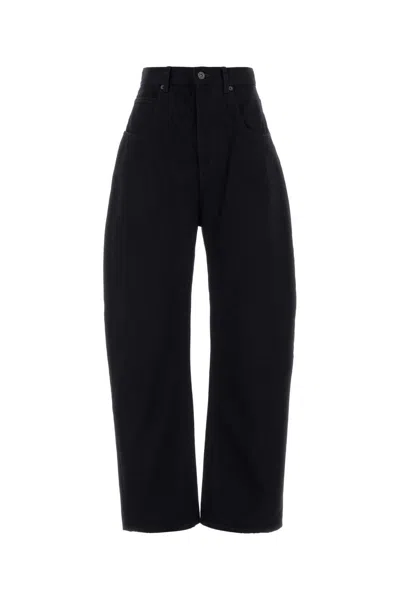 Bottega Veneta Denim Wide Leg Dark Blu Back Tag In Blue