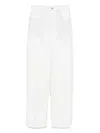 Bottega Veneta Denim Wide Leg Trousers Clothing In White