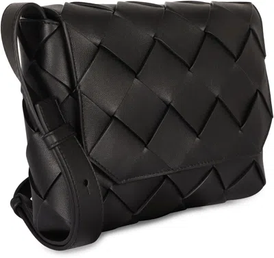 Bottega Veneta Diago Leather Crossbody Bag In Black