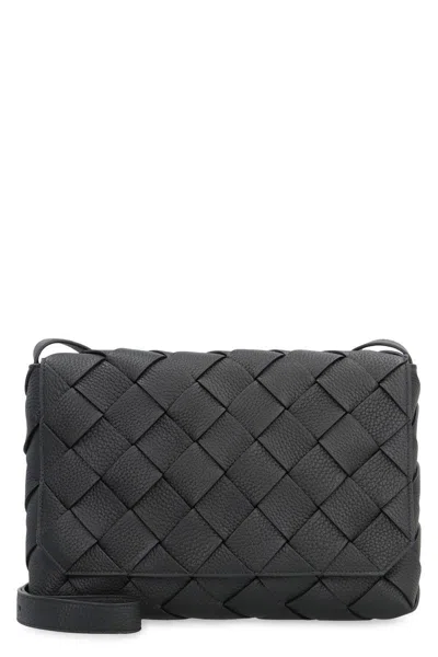 Bottega Veneta Diago Leather Crossbody Bag In Black