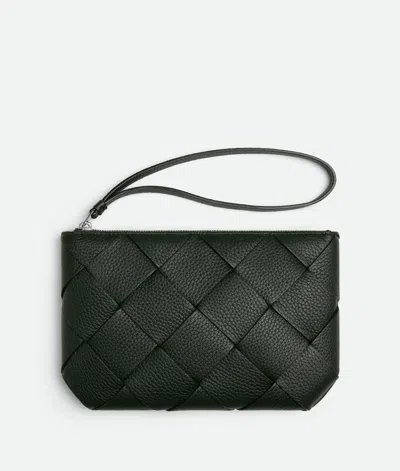 Bottega Veneta Mittelgrosse Diago Pouch In Dark Green