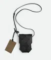 Bottega Veneta Diago Phone Pouch In Black/pinecone
