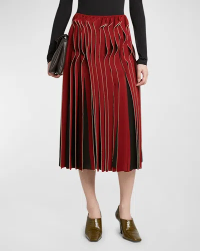 Bottega Veneta Dimensional Midi Skirt In Rosewood