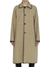 Bottega Veneta Distorted Prince Of Wales Coat In Brown