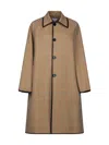 Bottega Veneta Distorted Prince Of Wales Coat In Beige