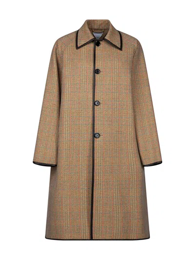 Bottega Veneta Distorted Prince Of Wales Coat In Multicolor