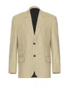 Bottega Veneta Men's Distorted Prince Of Wales Sport Coat In Beige  Yellow  & Blue