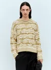 Bottega Veneta Embroidered Cotton Blend Sweater In Beige