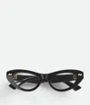 Bottega Veneta Full-frame Flat Mirror In Black/transparent