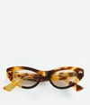 Bottega Veneta Full-frame Flat Mirror In Havana/transparent
