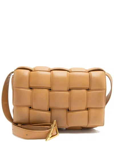 Bottega Veneta Dnu  Brown Puffed Leather Cassette Crossbody (authentic Pre-loved)