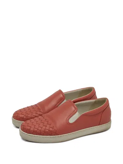 Pre-owned Bottega Veneta Dodger Slip-on Sneakers In Orange