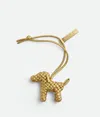 Bottega Veneta Dog Charm In Gold