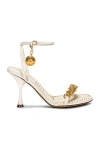 Bottega Veneta Dot Ankle Strap Sandals In String