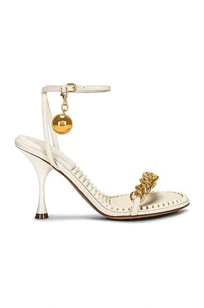 Bottega Veneta Dot Ankle Strap Sandals In String
