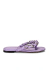 Bottega Veneta Dot Flat Sandals In Wisteria