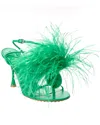 Bottega Veneta Feather Dot Sandals In Green