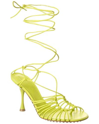 Bottega Veneta Dot Leather Sandal In Green