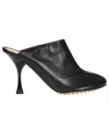 Bottega Veneta 90mm Leather Mules In Black