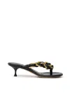 Bottega Veneta Chain-embellished Braided Leather Mules In Nero