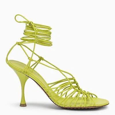 Pre-owned Bottega Veneta Dot Sandals In Kiwi In Green