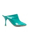 Bottega Veneta Dot Sock 90mm Mules In Blue