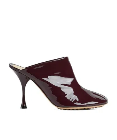 Bottega Veneta Dot Sock 90mm Mules In Brown