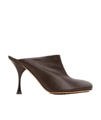 Bottega Veneta Dot Sock 90mm Mules In Brown