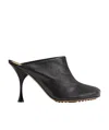 Bottega Veneta 90mm Leather Mules In Black